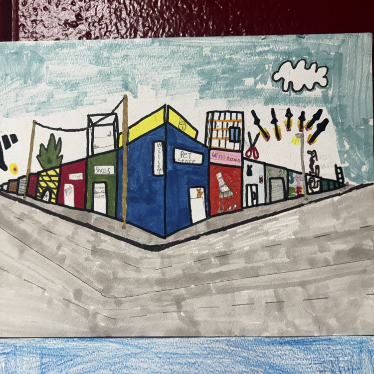 Two-point perspective art