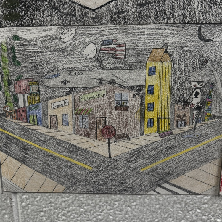 Two-point perspective art
