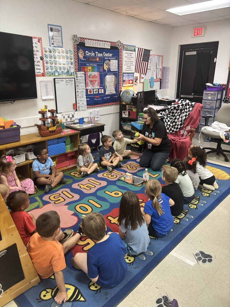 Mrs. Barbie’s class preparing for a science experiment 