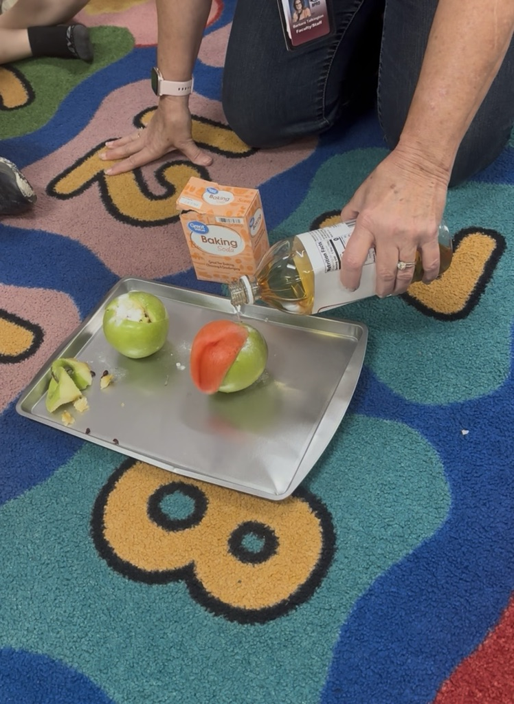 apple volcano experiment  