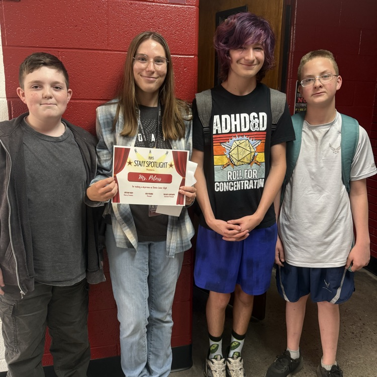 Ms. Peters staff shoutout.