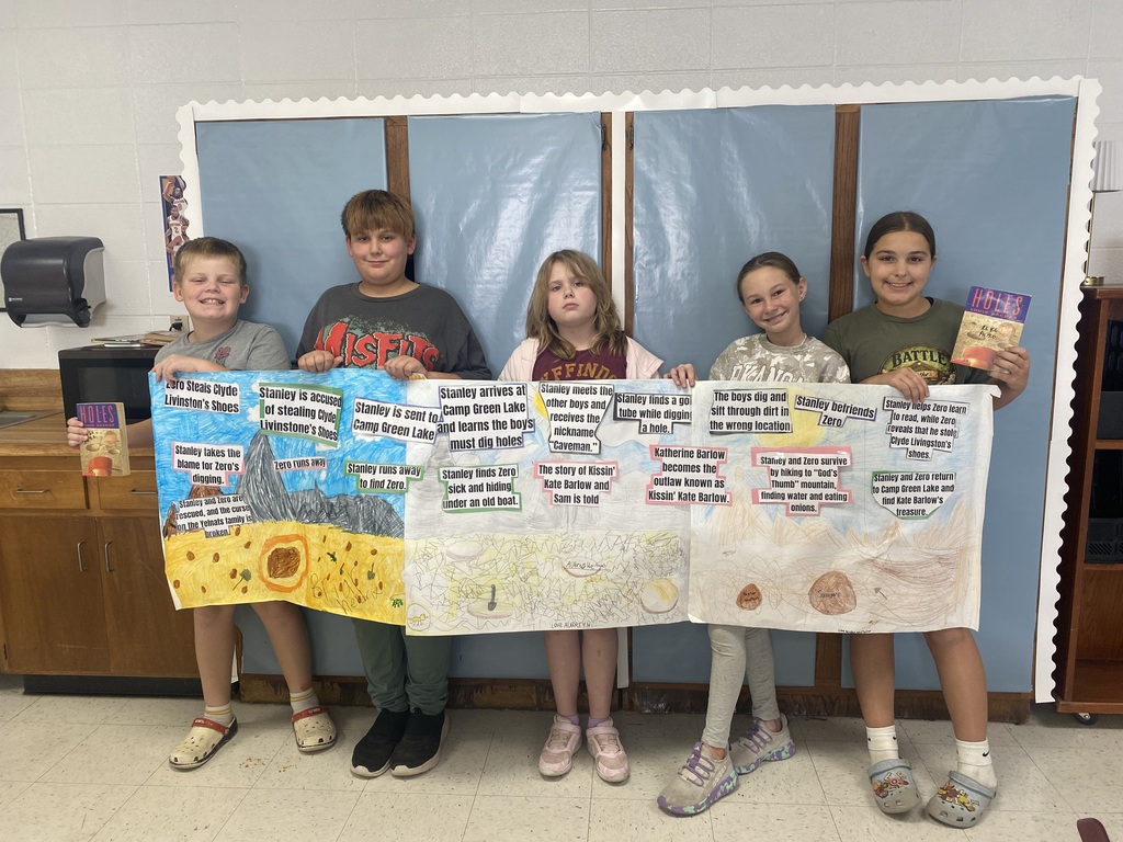 Ms.Byrd's advisory "book club" finished their unit on Holes by Louis Sachar this week. They reviewed what they read by working together to create a timeline of the book from start to finish! They will begin their next group read Because of Winn-Dixie by Kate DiCamillo next week!