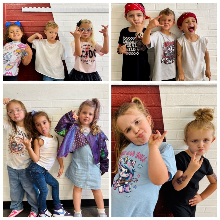 students dressed up in rock and roll 
