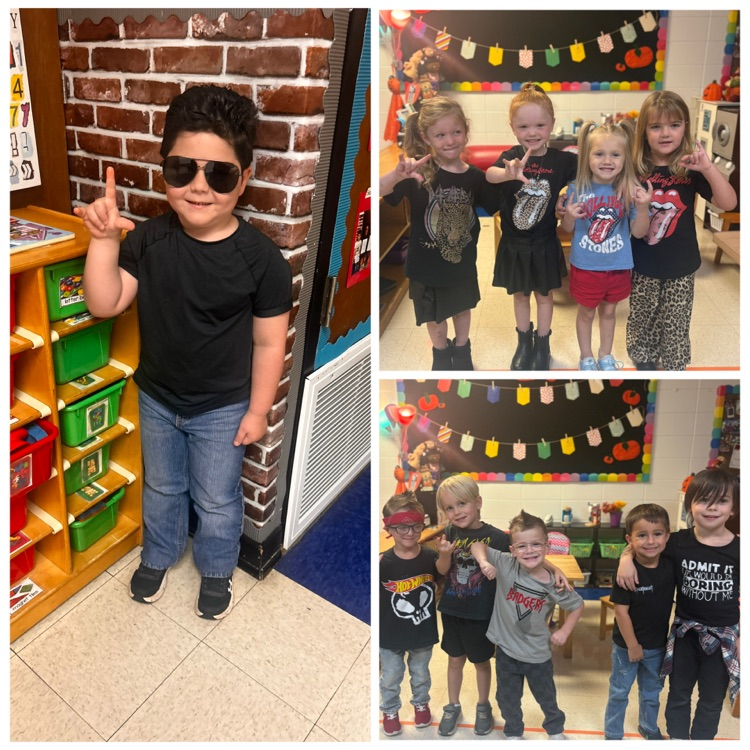 students dressed up in rock and roll 
