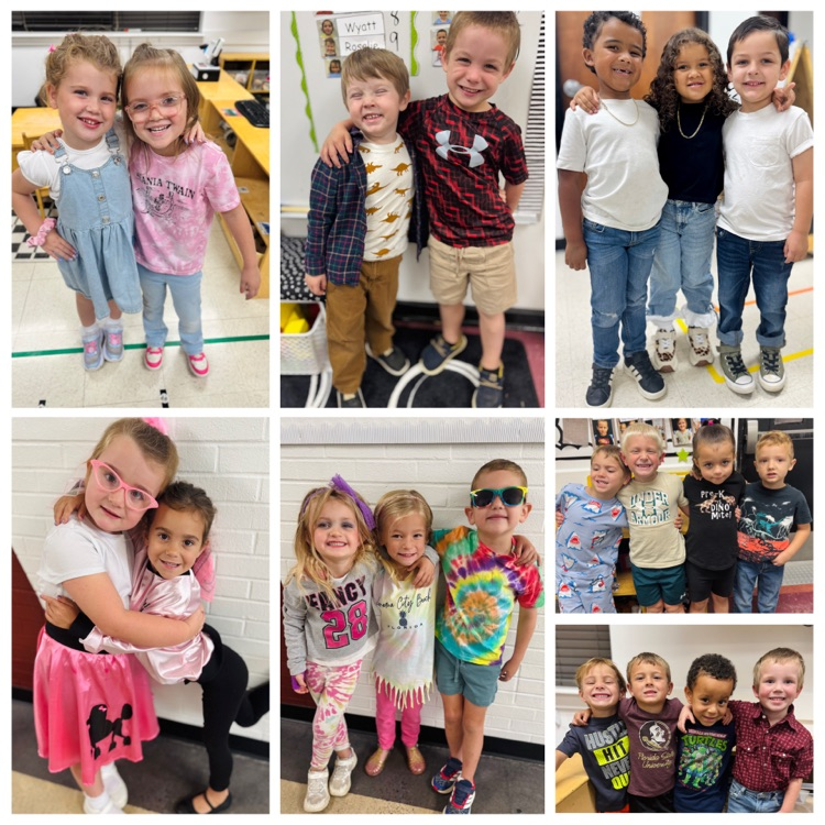 students dressing up for throwback Thursday  