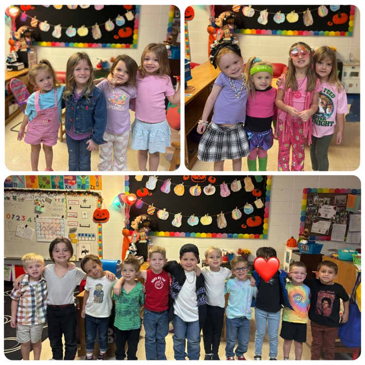 students dressing up for throwback Thursday. 