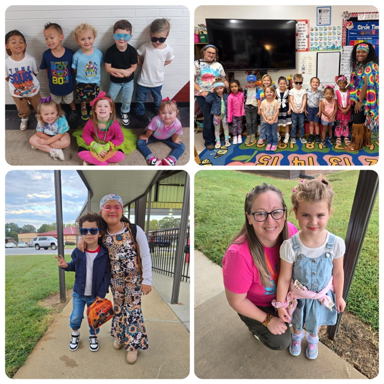 students dressing up for throwback Thursday. 