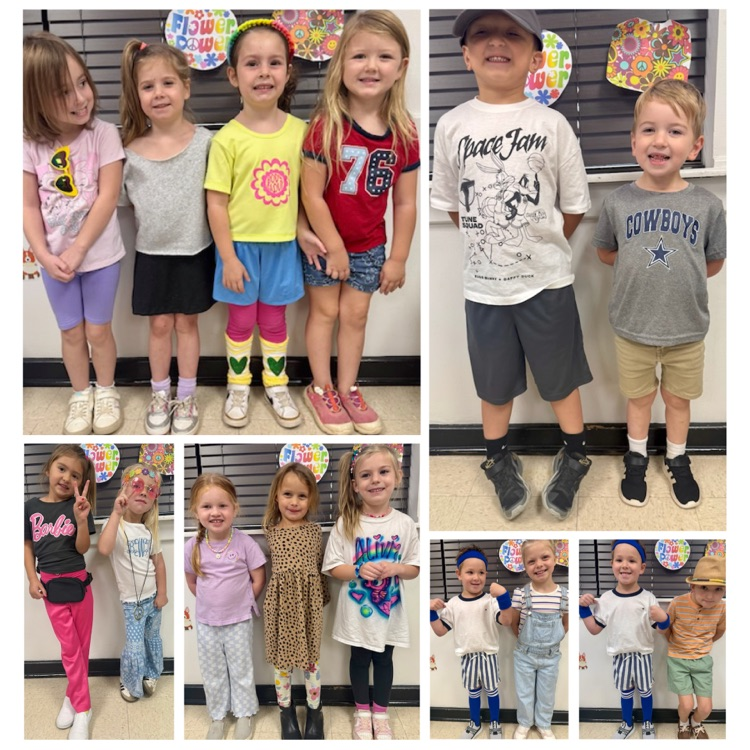 students dressing up for throwback Thursday. 