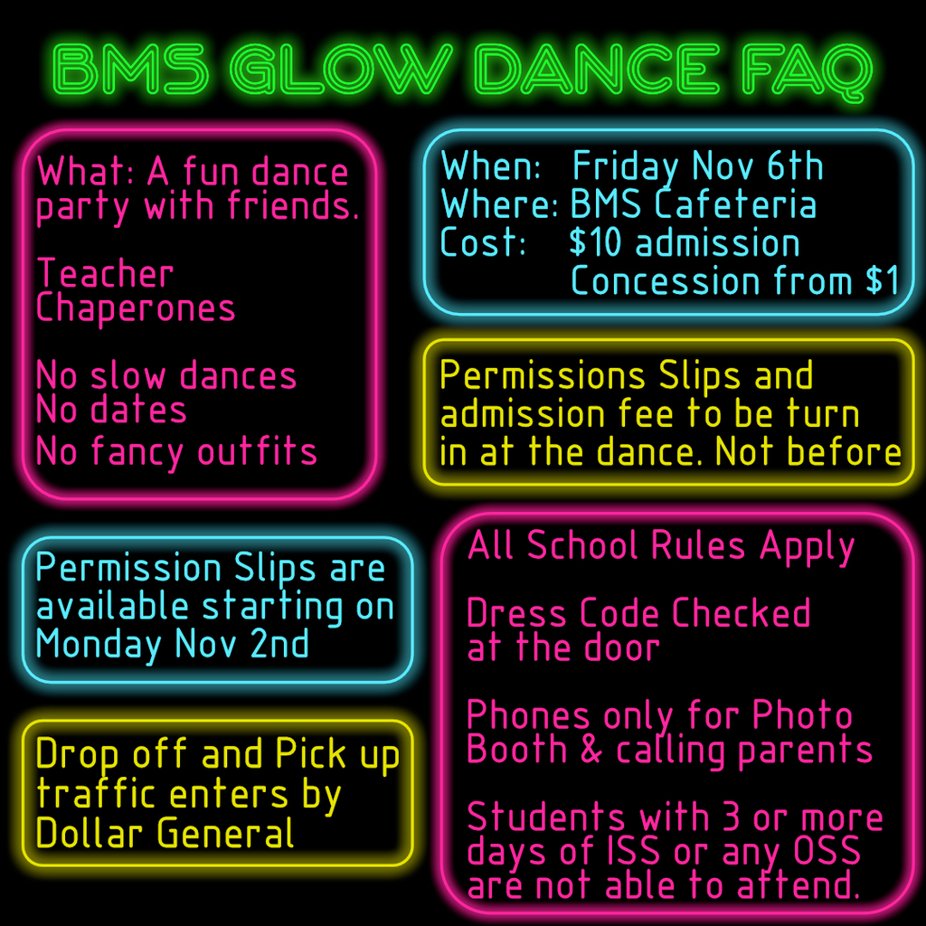 BMS Glow Dance Information!