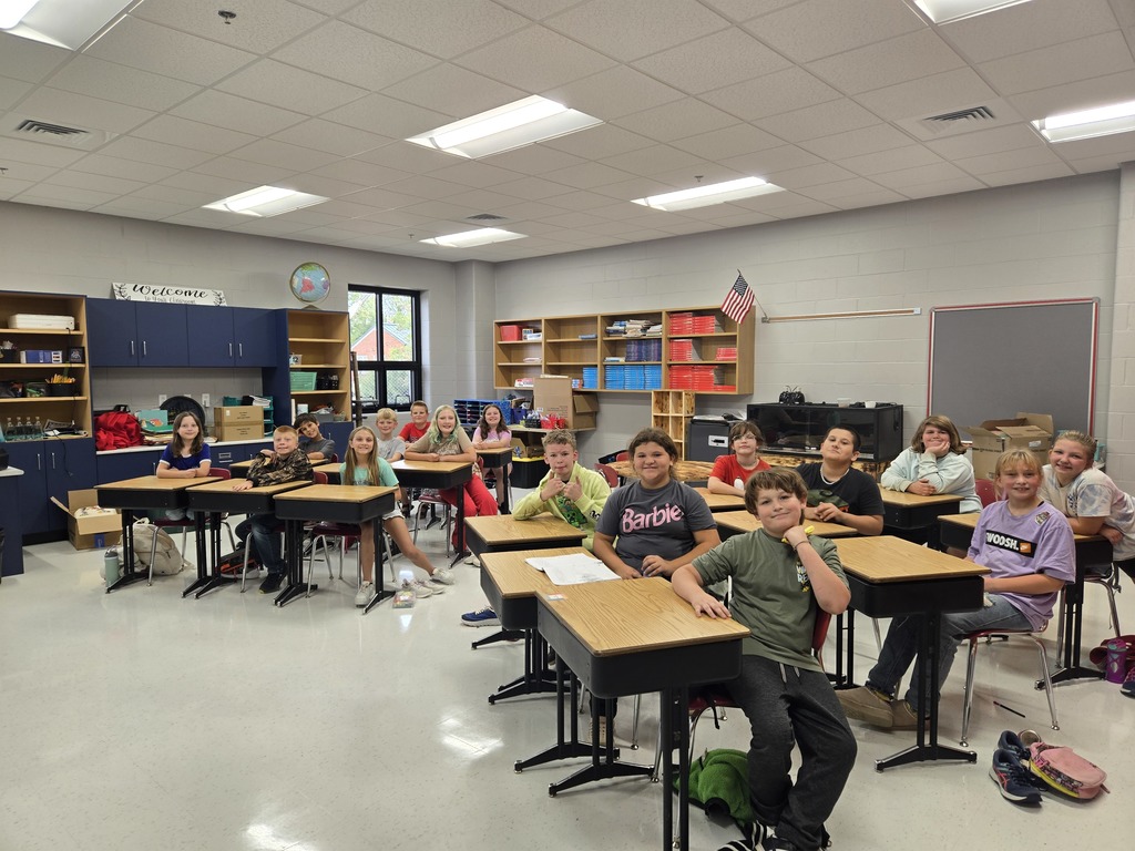 Fourth-grade and Fifth-grade in their brand new classrooms
