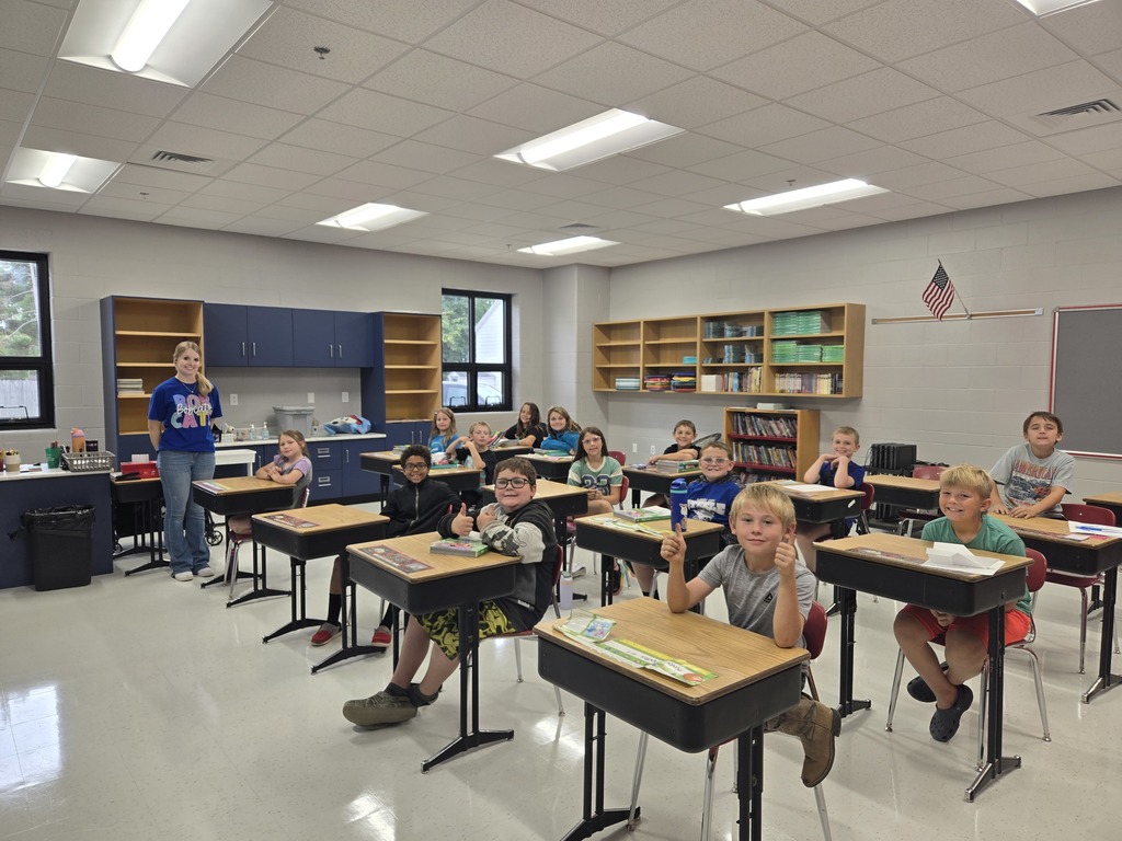 Fourth-grade and Fifth-grade in their brand new classrooms