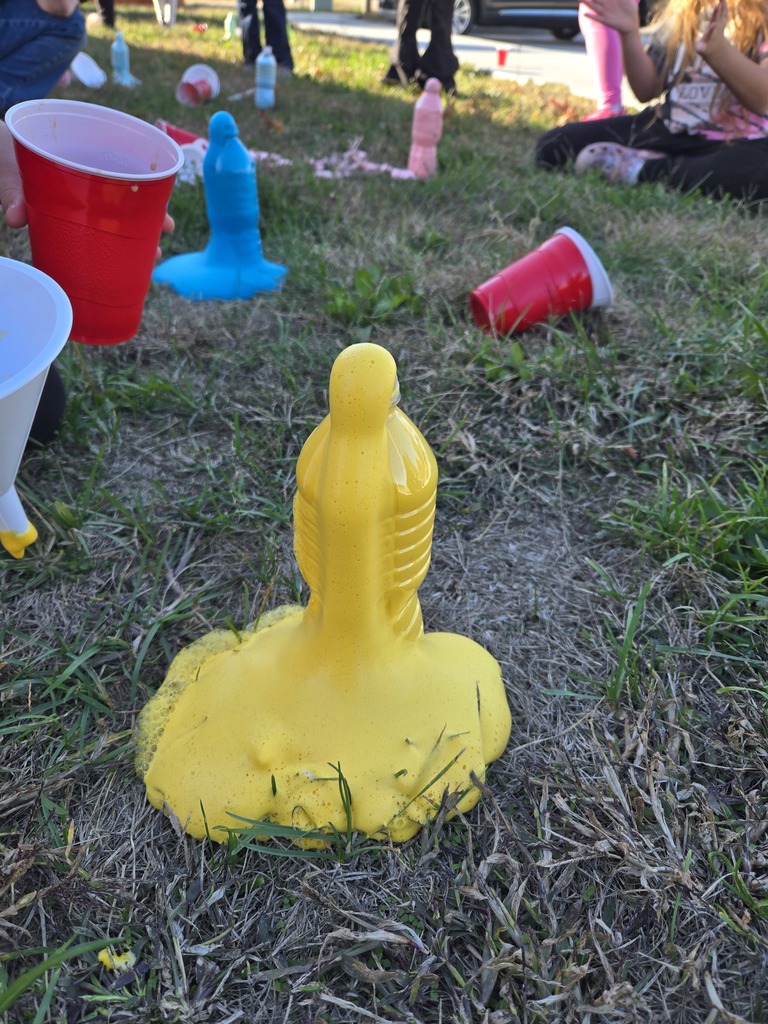 Mrs. Schuette's 3rd grade class having so much fun with a hands-on learning experience