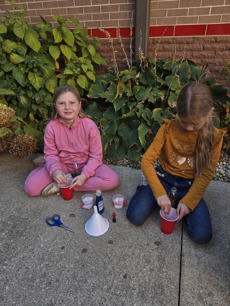 Mrs. Schuette's 3rd grade class having so much fun with a hands-on learning experience