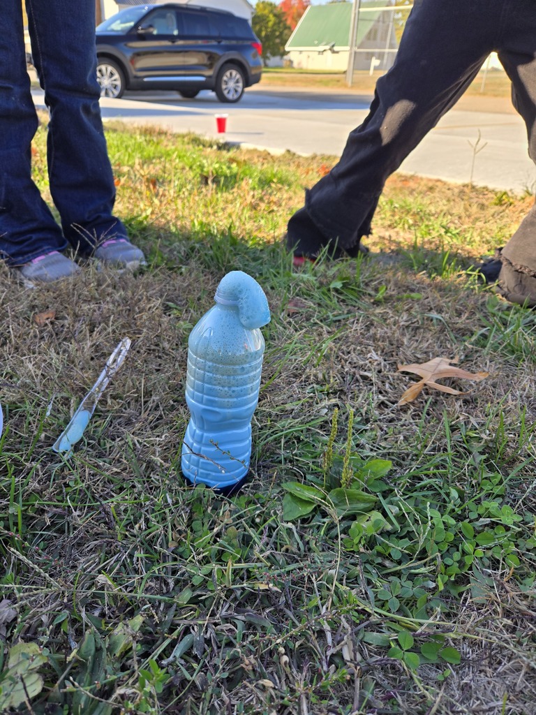 Mrs. Schuette's 3rd grade class having so much fun with a hands-on learning experience