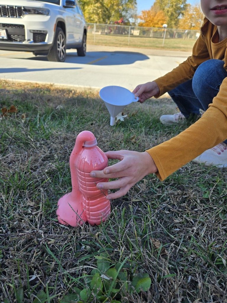 Mrs. Schuette's 3rd grade class having so much fun with a hands-on learning experience