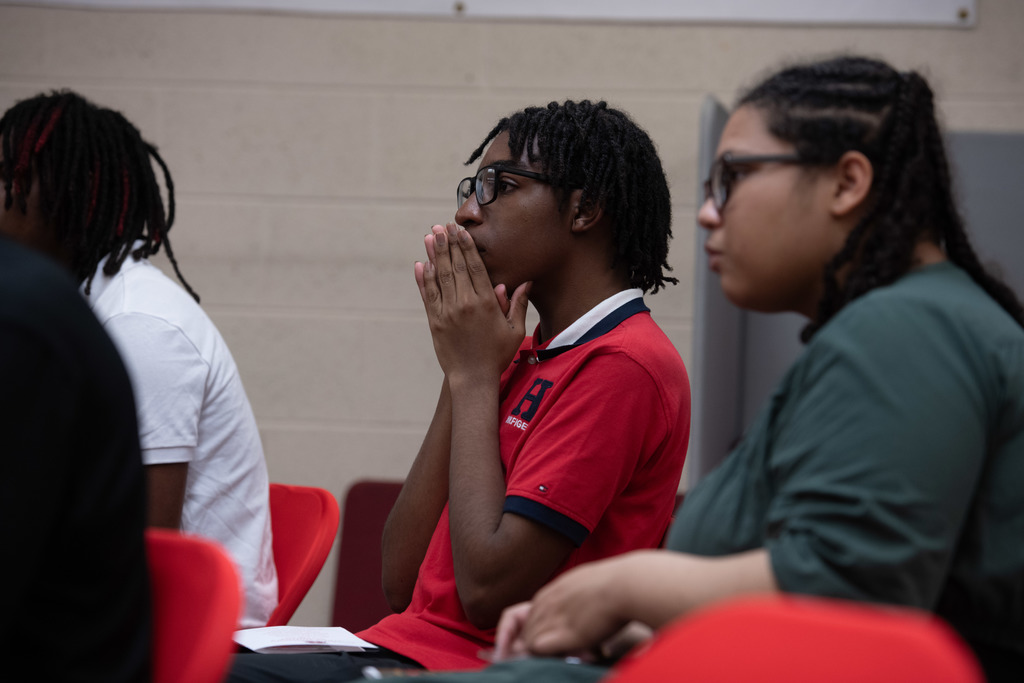 Students enjoying the ceremony