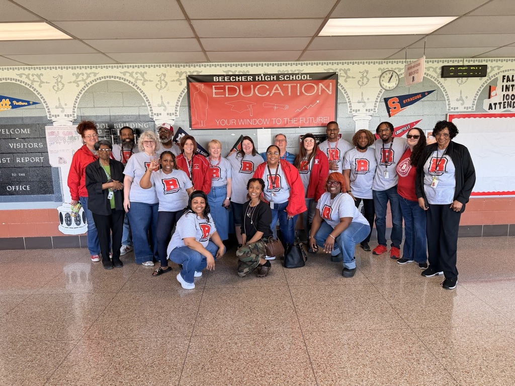Beecher High and Beecher Higher Learning Staff standing together as one