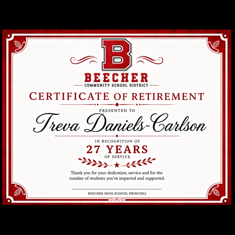 DC retirement certificate
