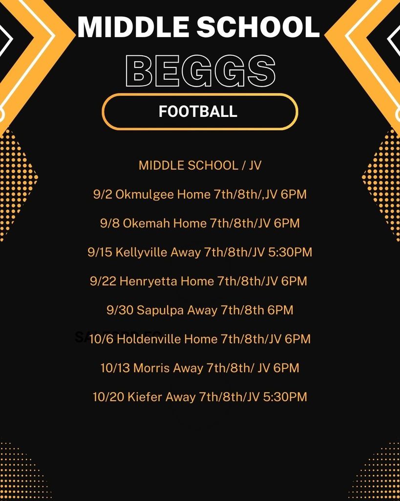 BMS football schedule 2025
