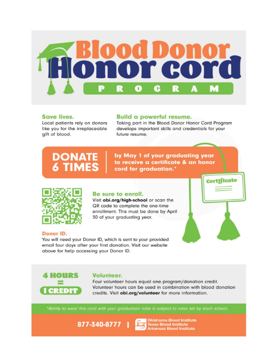 Blood Donor Honor Cord 