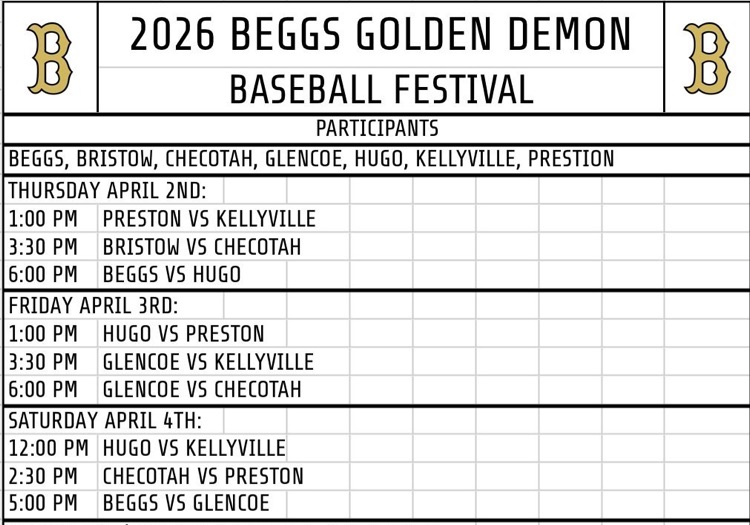 Beggs baseball festival 