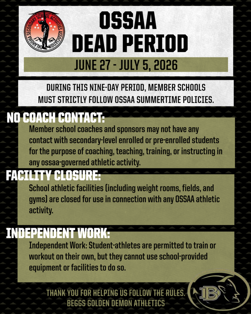 OSSAA DEAD PERIOD