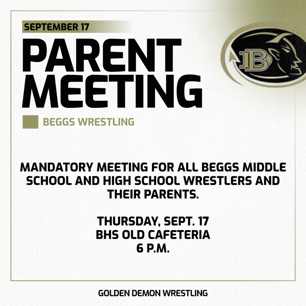 mandatory parent meeting for BHS and BMS wrestlers