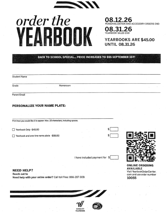 Yearbook Order Form