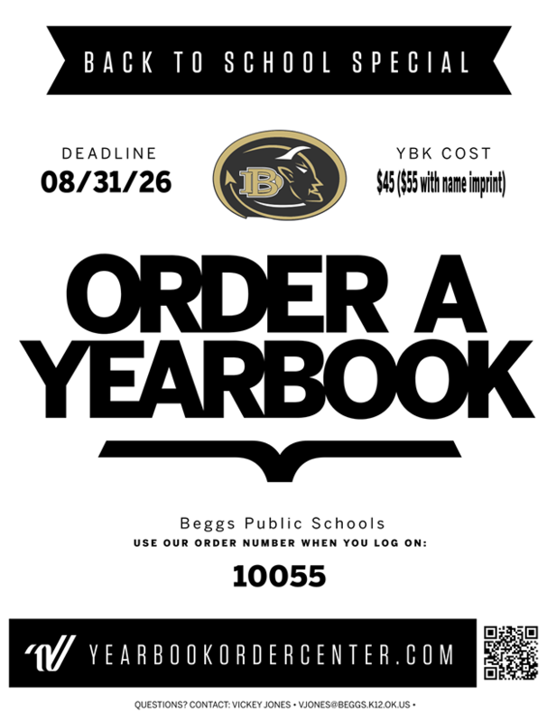 Yearbook Orders due Aug 31