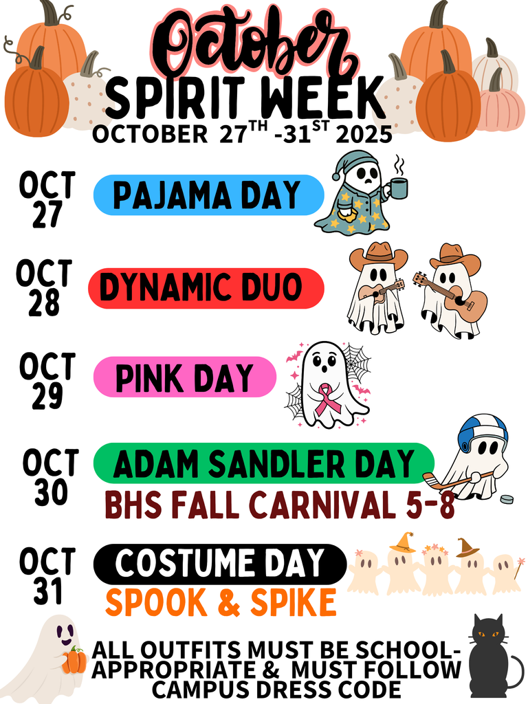 October Spirit Dress Up Days