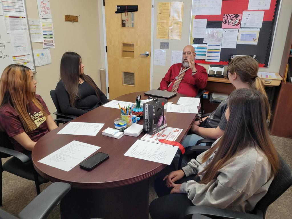 Standing meeting for Student council with Superintendent