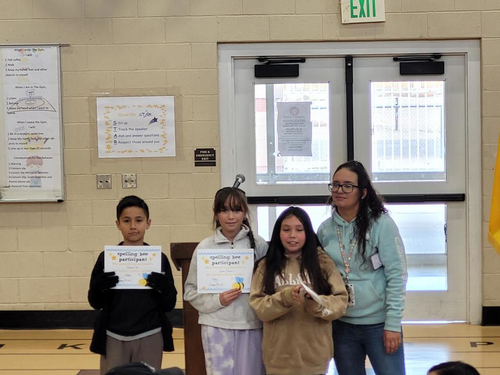 5th Grade Spelling Bee Winners!