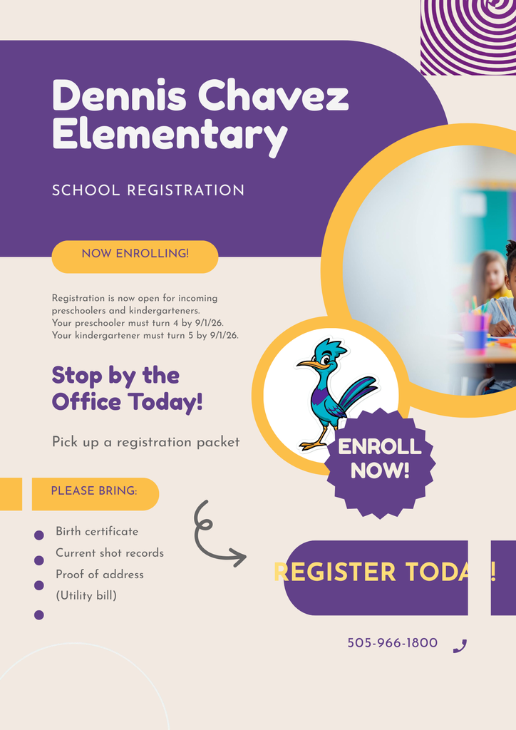 School registration for PreK and Kinder