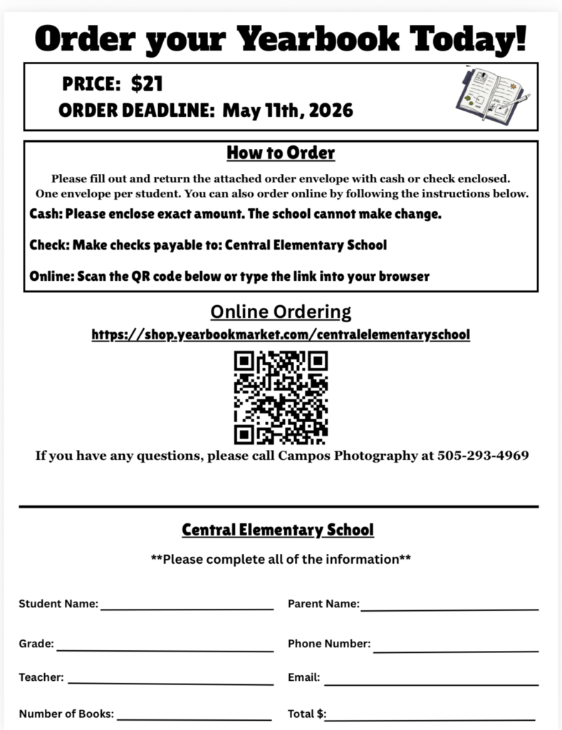 Central Elementary YearBook Sale