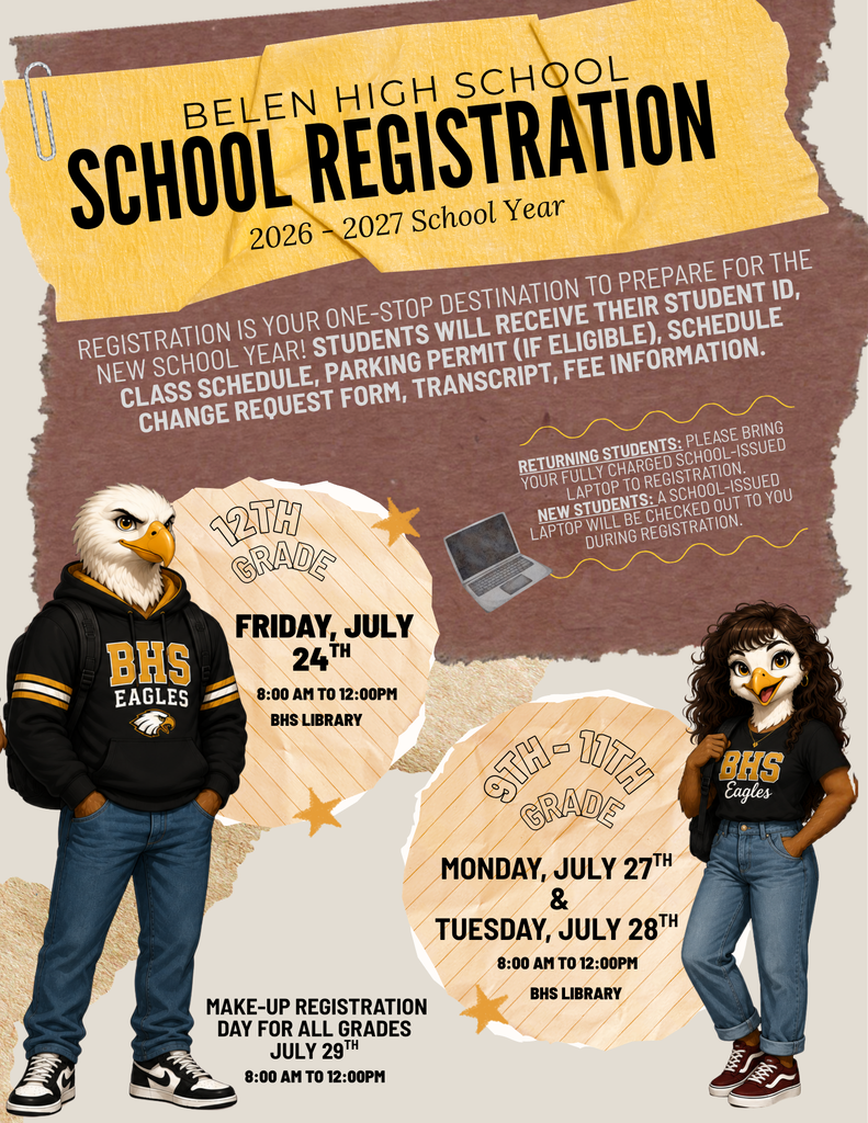 BHS 2026-2027 Registration Flyer. 