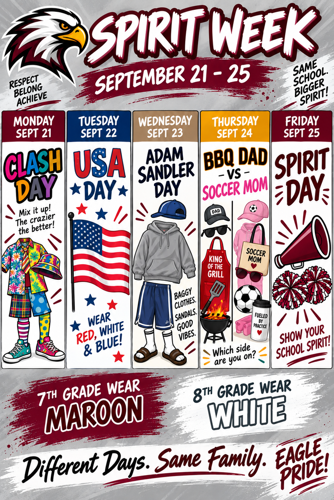 BMS Spirit Week September 21-25th