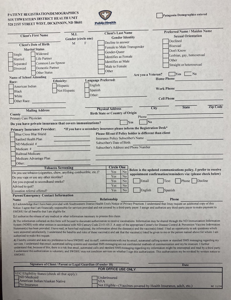 flu form