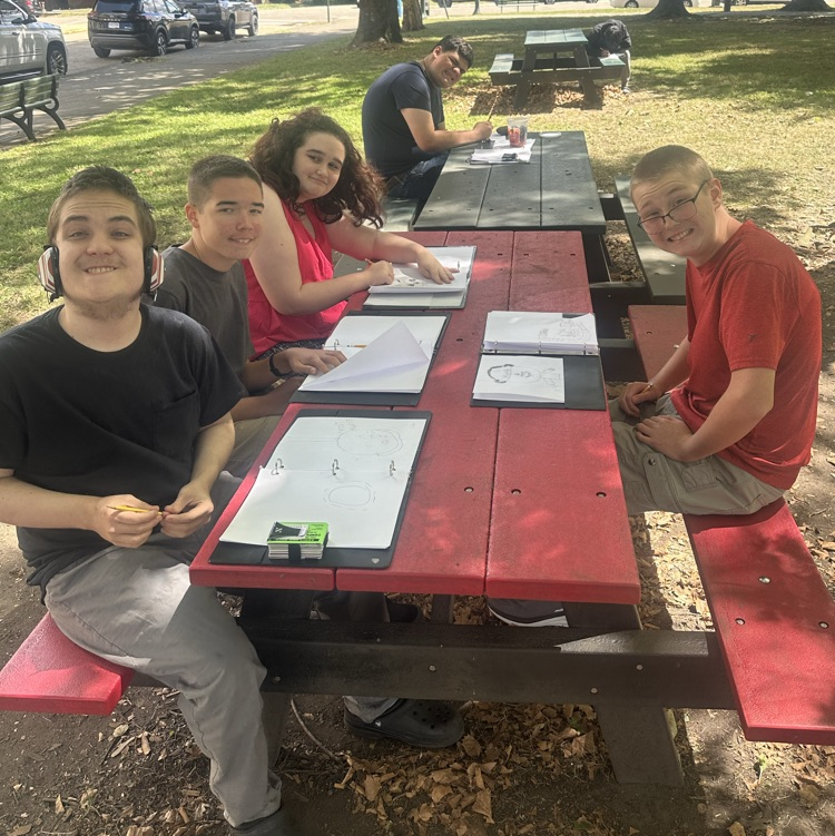 drawing in the park