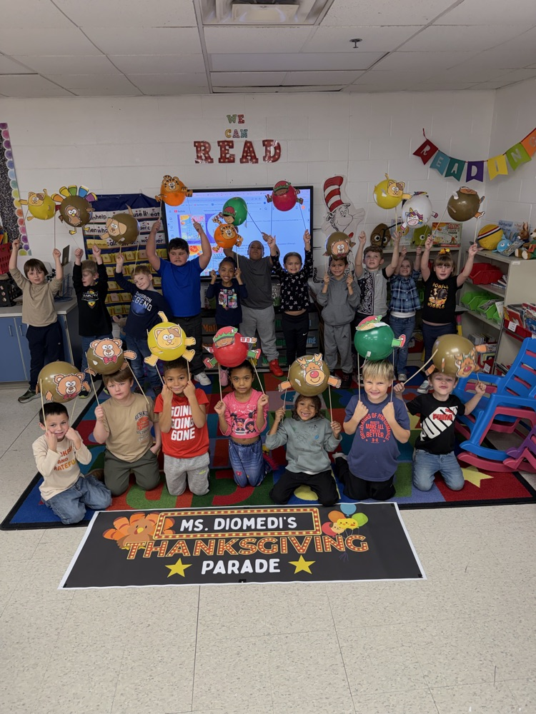 first graders on Balloons Over Broadway Day!