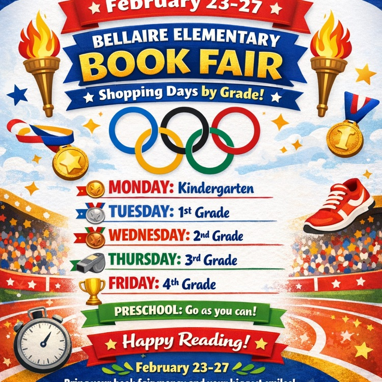 The book fair is going on this week! Here are the days to shop!