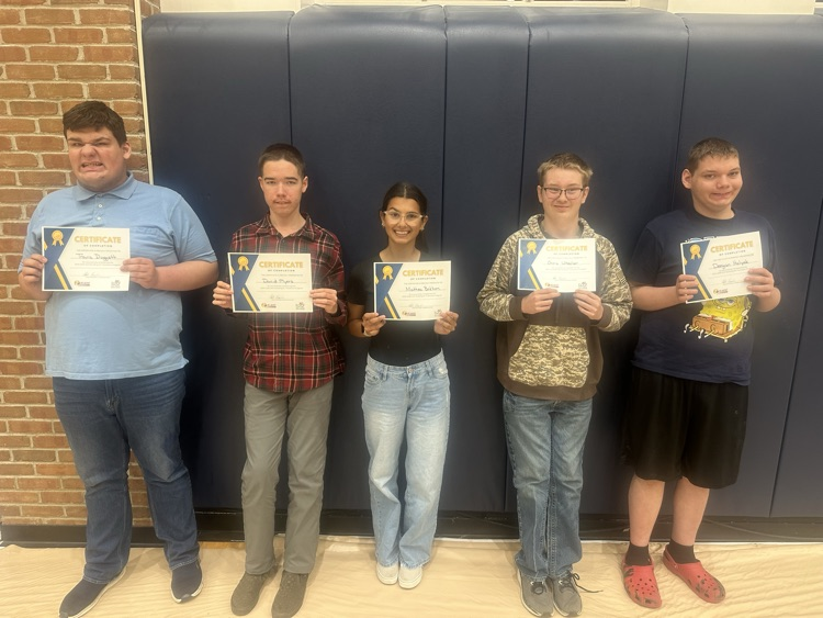 L-R - Travis Doggett, David Myers, Mattea Brehm, Chris Wheeler and Deegan Holyak.