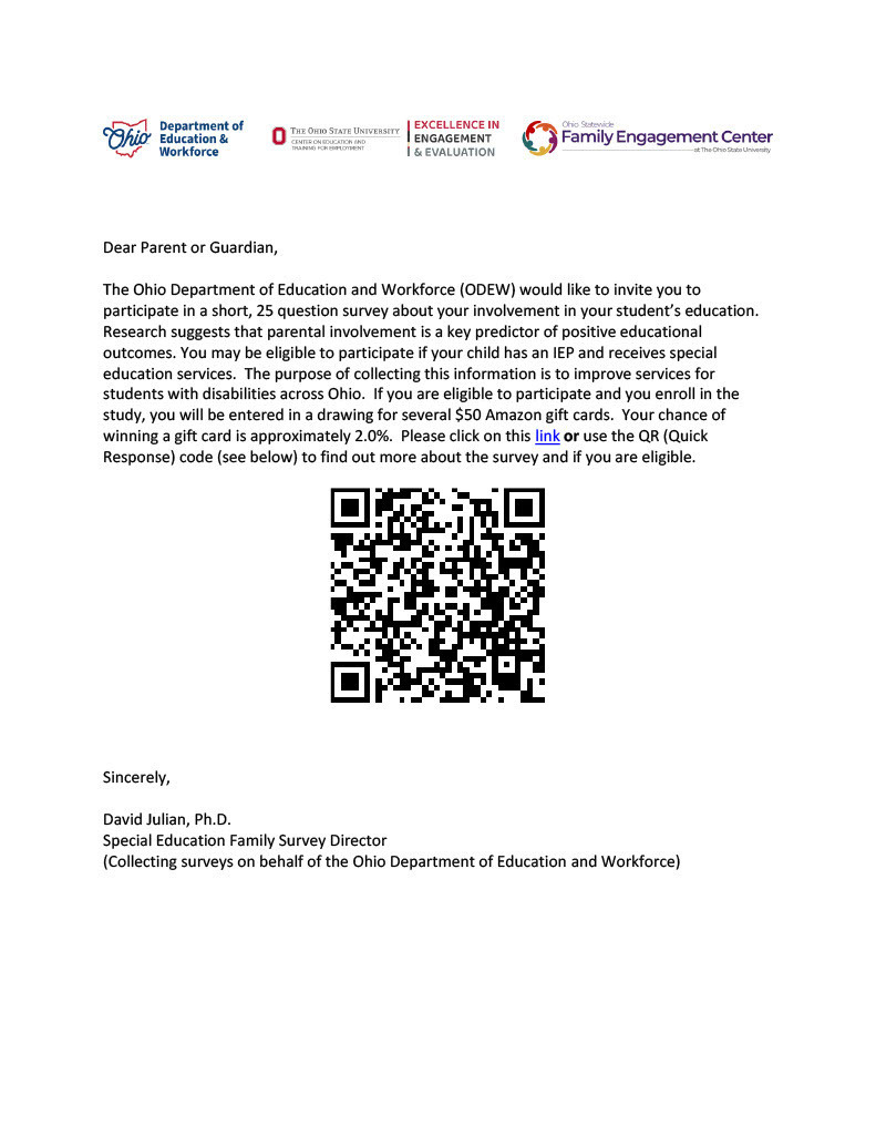 OSU Special Education Survey Link