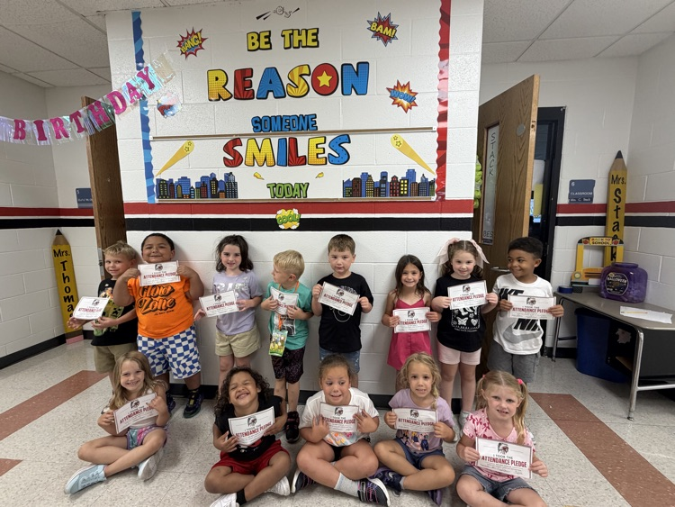 We tool the attendance pledge! 