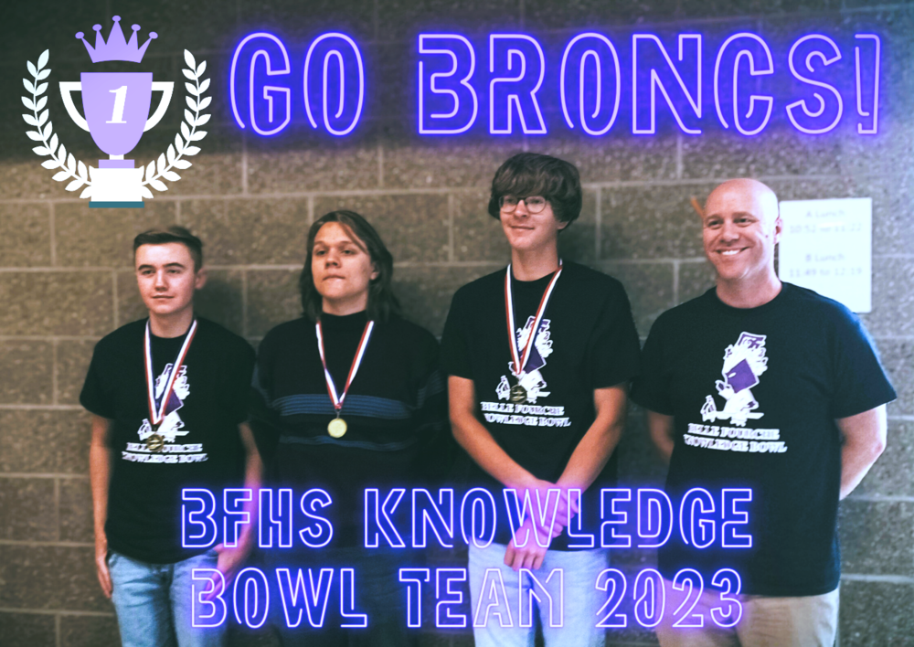 BFHS Knowledge Bowl Team 1st Place Winners 2023