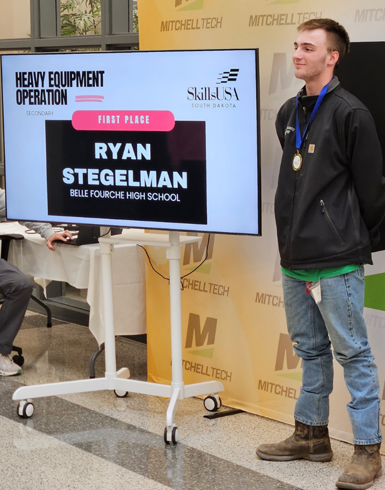 After winning first place in the state SkillsUSA Heavy Equipment Competition (HEC) in Mitchel SD back in April. Ryan Stegelman qualified for the national SkillsUSA competition. With Ryan being the youngest competitor at the competition Ryan did a great job of representing Belle Fourche School District and the state of South Dakota. Ryan was competing against mostly graduated seniors some had been to nationals before. Ryan is a sophomore.