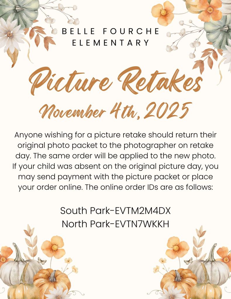 Picture retakes are Nov. 4th