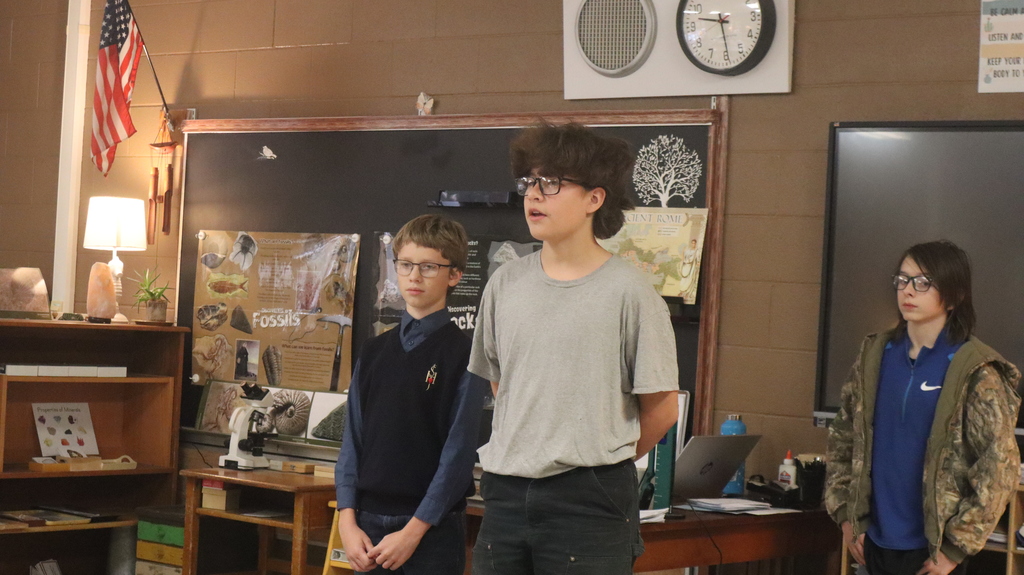 The Declaration of Independence performed by 7th grade