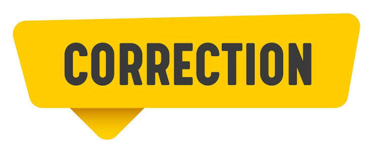Correction