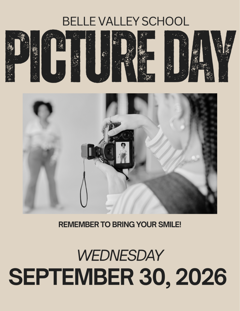 Belle Valley School Picture Day is Wednesday, September 30th!