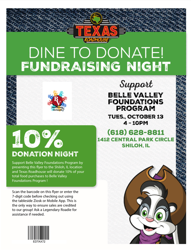Texas Roadhouse Fundraising Night October 13